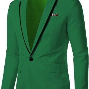 Mens Casual Linen Blazer Suit Jacket Two Button Slim Fit Lightweight Business Sport Coats