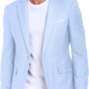 Mens Casual Suit Blazer Jackets Stand Mandarin Collar Lightweight Lined Business Dress Sport Coats