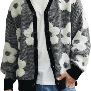 Men Fleece Crewneck Sweatshirt Thick Loose fit Soft Basic Pullover Sweatshirt